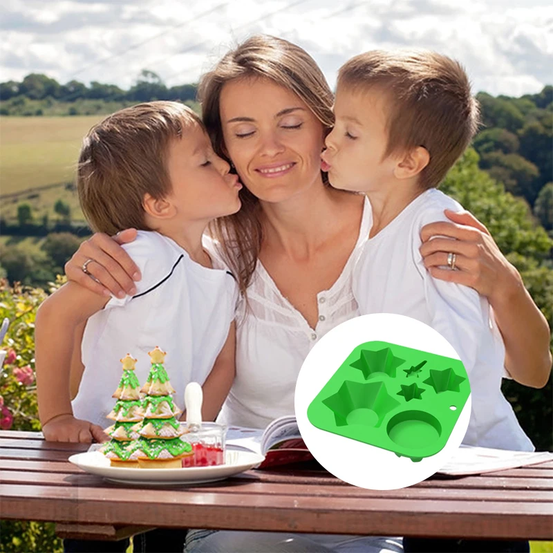 Amazon Top Seller Christmas Tree Silicone Mold DIY Handmade Soap Mold Chocolate Silicone Mold