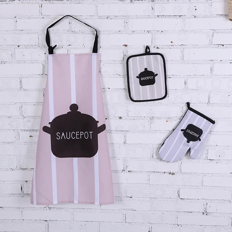 Adjustable Fashion High-Grade Lady Men Cotton Linen Restaurant Kitchen Aprons For Woman Household Cooking Baking Aprons Gadgets