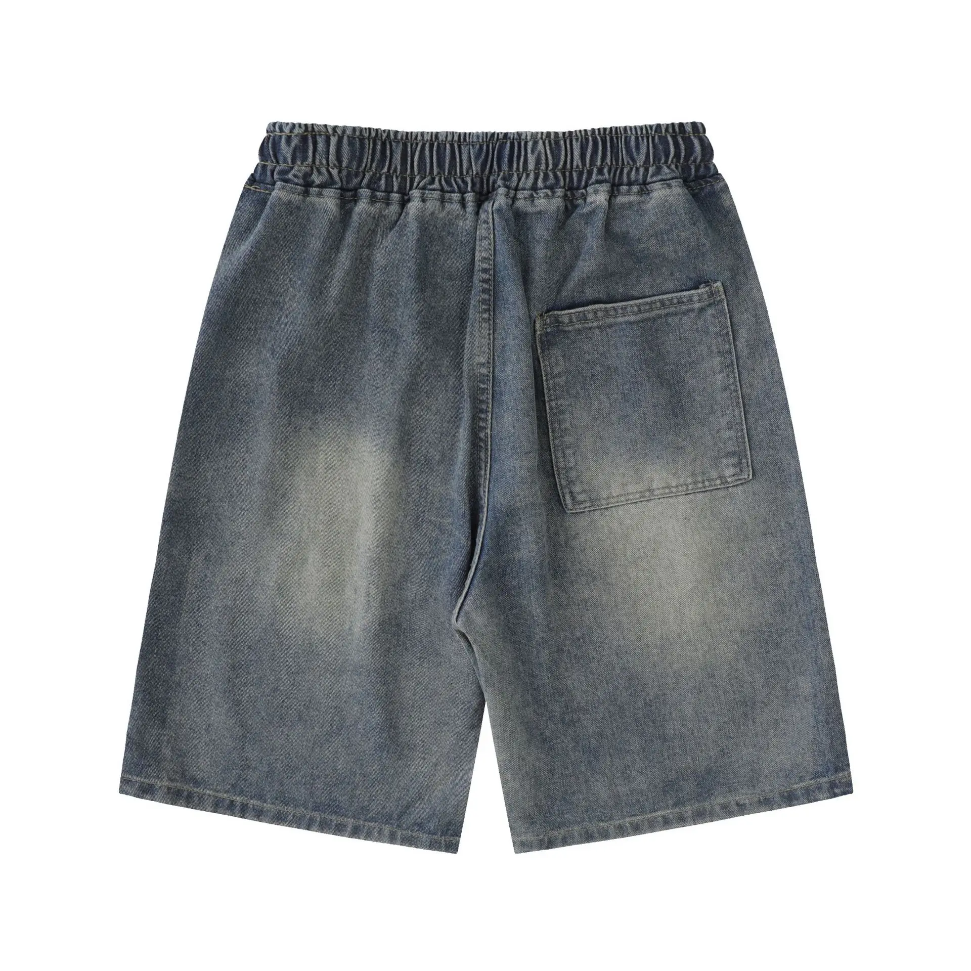 Comfortable Trousers Cool Short Hot Jeans Black New Style Short Denim Short for Man Canvas Fabric Digital Printing Hip Hop