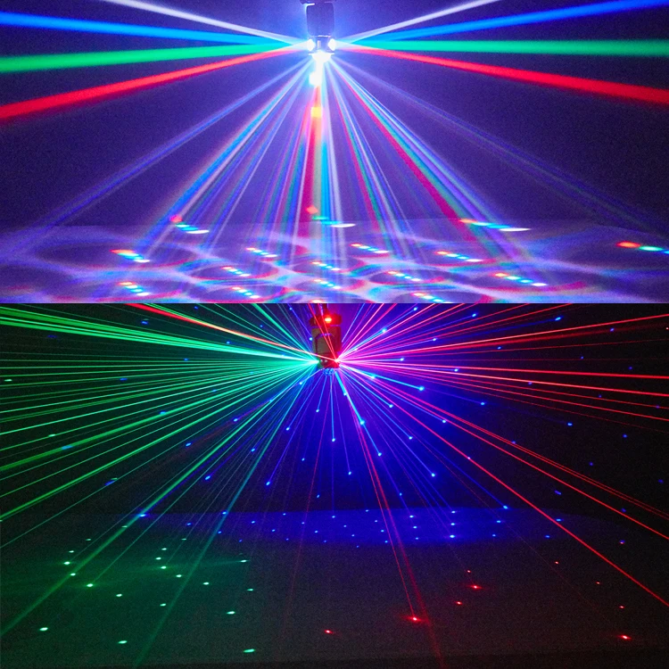 Party KTV 100W RGBW DMX Strobe Laser Effect Led Flying Star Hammer Light With Light Strip