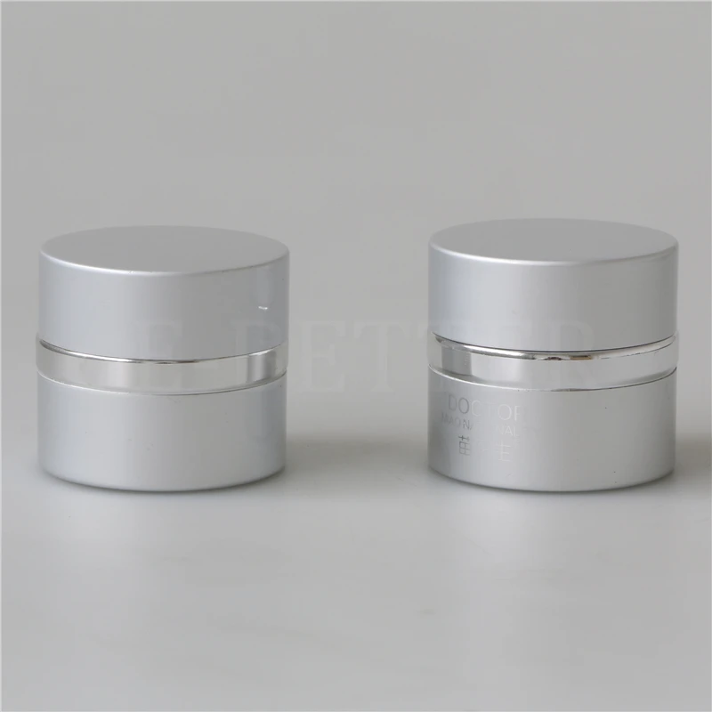 E-better 5ml 15ml 30ml 50ml Luxury  Aluminum Nail Gel Jar cosmetic glass cream jar with foil seal