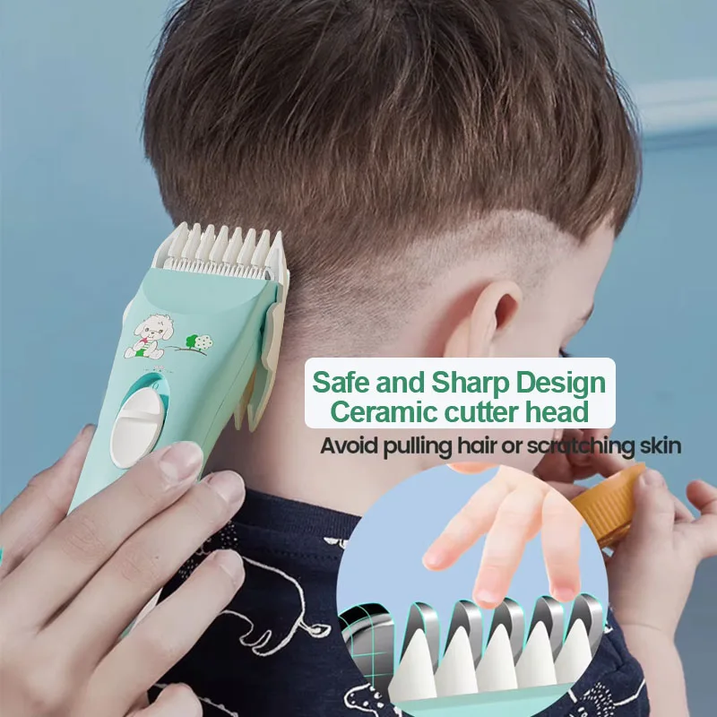 Baby Hair Clippers Quiet Trimmer for Kids and Children Waterproof Rechargeable Cordless Haircut Machine for Toddler and Boy