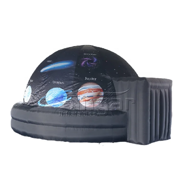 6m portable Mobile digital projection igloo inflatable planetarium dome tent with planet logo printing