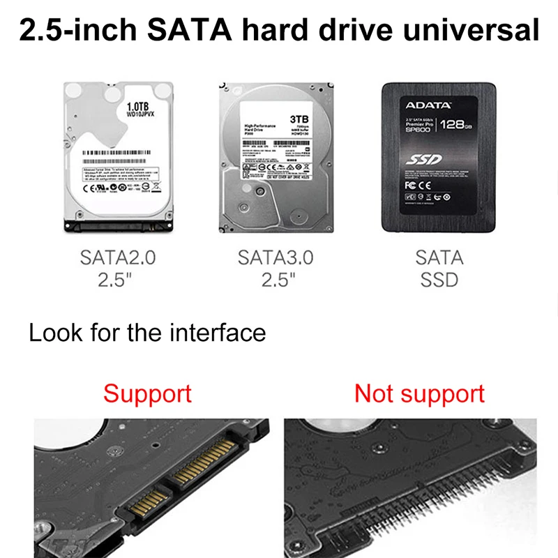usb3.0 hard disk box SSD mechanical transparent mobile hard disk box 2.5 inch SATA solid state hard disk box