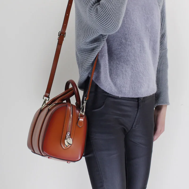 custom high quality Genuine leather ladies tote single shoulder handbags