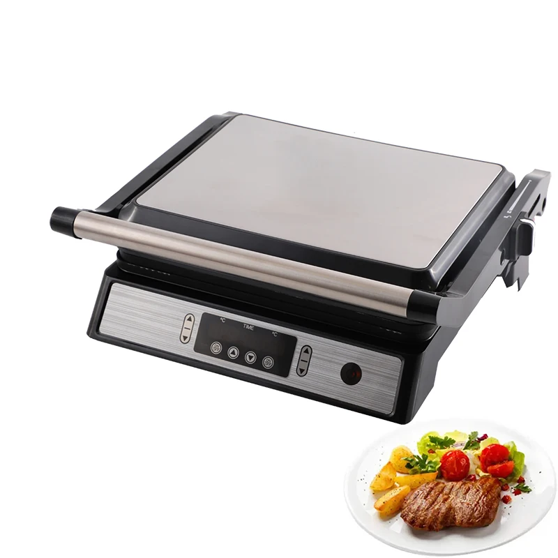 Free Sample Digital Toaster With Panini Temperature Range Function Stainless Steel Smart Electric Panini Griddler