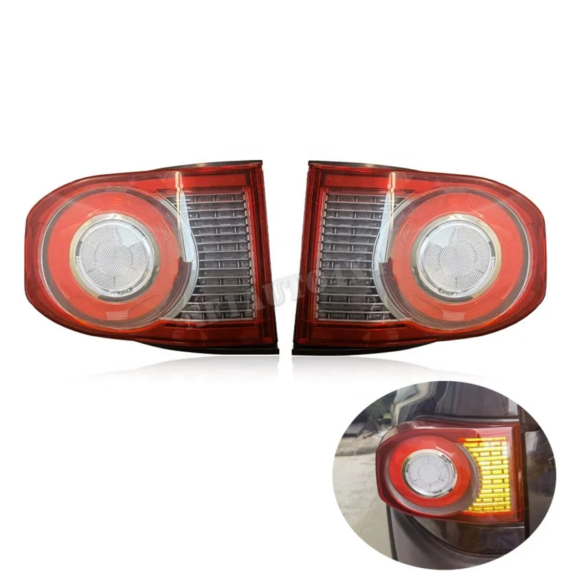 2 pcs Red Color LED Tail Lights Brake Rear Lamps Trim for FJ Cruiser 2007-2015