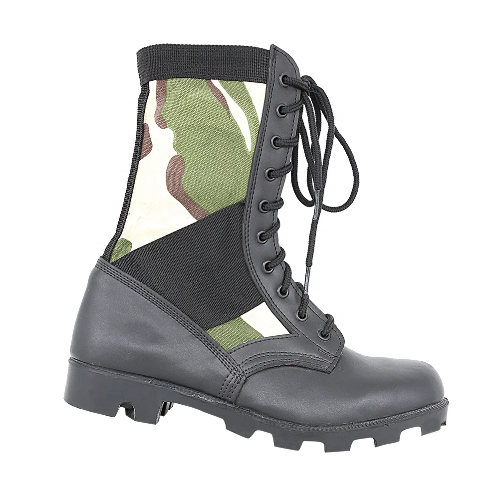 KMS Wholesale Camouflage Outdoor Training High Quality Leather Oxford Boots Waterproof Black Combat Tactical Botas Tactical