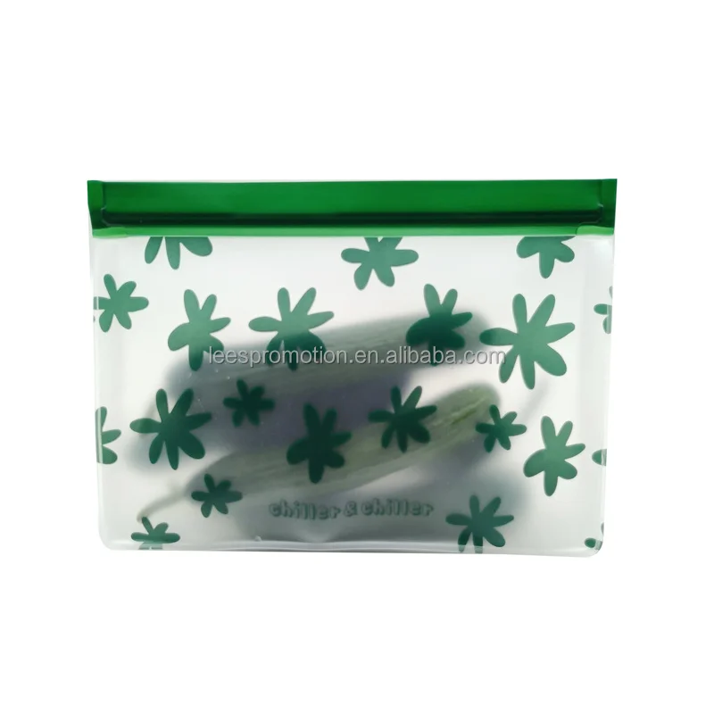 Gallon Size Food Grade PEVA Food Bag Reusable Leakproof Freezer Snack Sandwich Food Storage Bags
