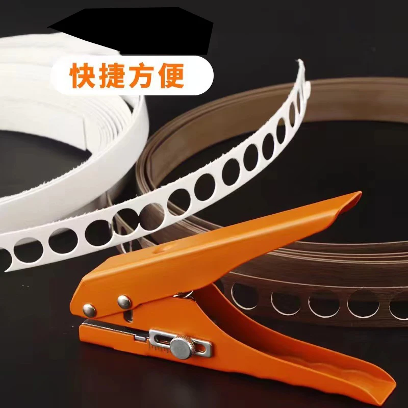 Iron PVC card edge sealing strip punch 8mm flat bevel ecological screw pliers