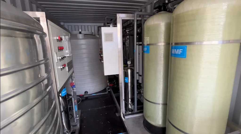 mobile container  water purification water filter machine treatment  plant reverse osmosis water filter system for desalinatio