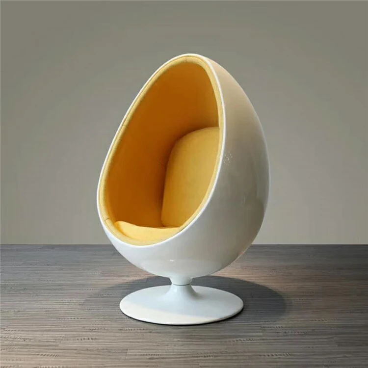 
China Manufacturer Furniture Leisure Lounge Modern Oval Egg Pod Chair Leather Egg Shape Swivel Living Room Chairs 