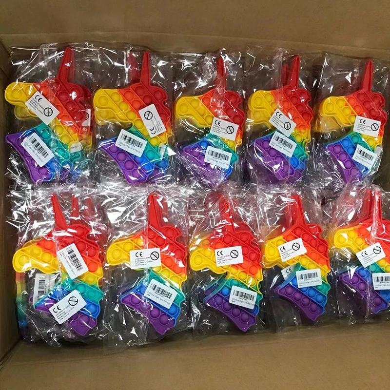  In Stock Fidget Toy Rainbow Reliver Stress Popper Sensory Popping