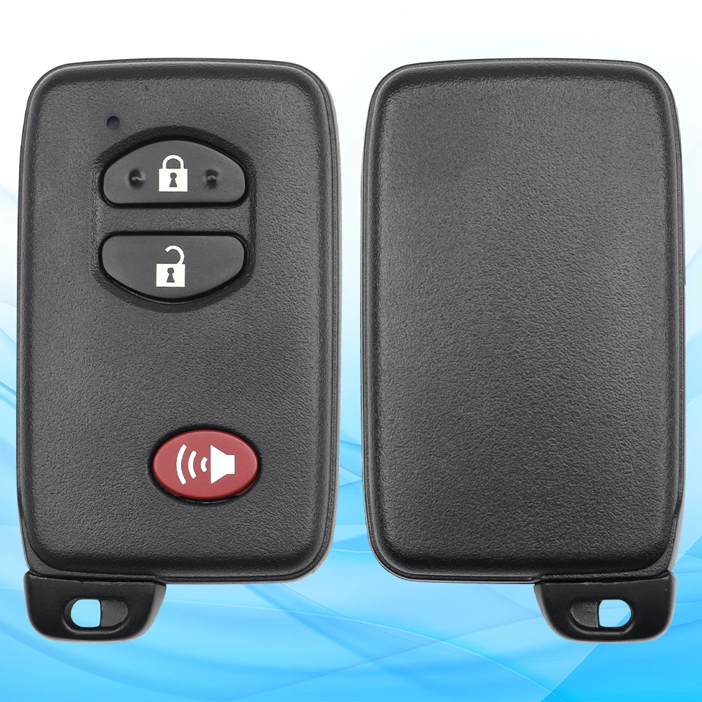 MS Factory 2+1 Buttons Smart Car Remote Control Key Shell Fob for Toyota Rav4 Replacement Vehicle Key Housing with Blank Blade