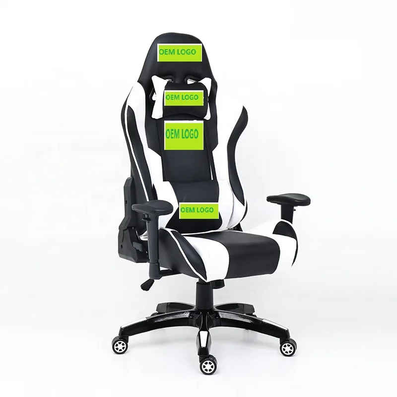 Gravity Adjustable Colorful Design Office Chair white Massage Pc Computer Racing Gaming Chair