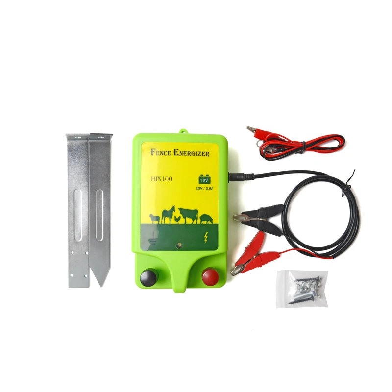 Waterproof Cattle Electric Fence Energizer 12 v Battery Powered Low Impedance Electric Fence Charger