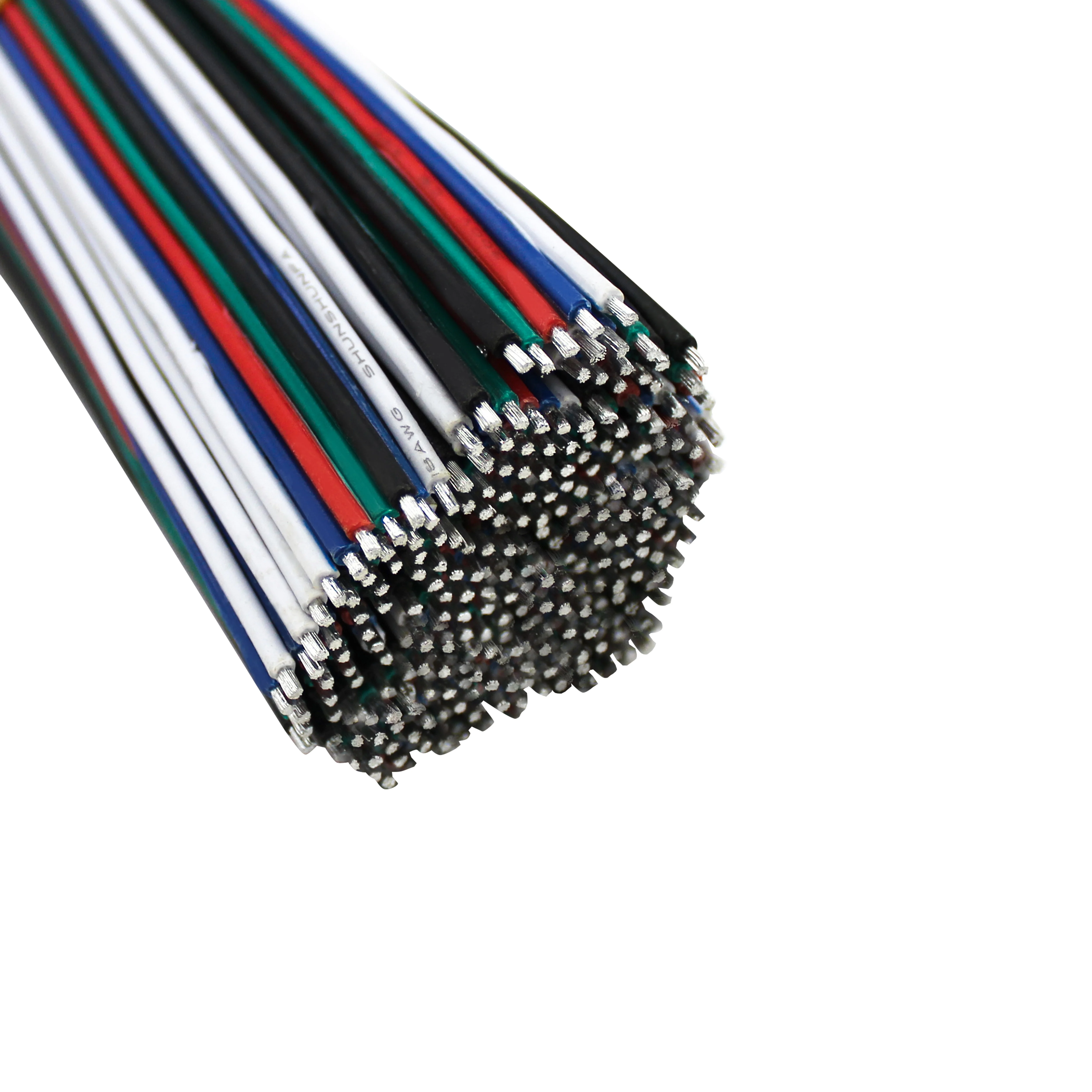  5 Pin pvc insulated wire 22 AWG for RGBW 5050 LED strip light extension