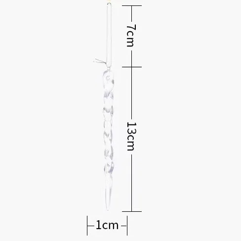 Creative Transparent Icicle Pendant for Christmas New Christmas Tree Decoration Threaded Pendant Tree Crystal Hanging Decoration