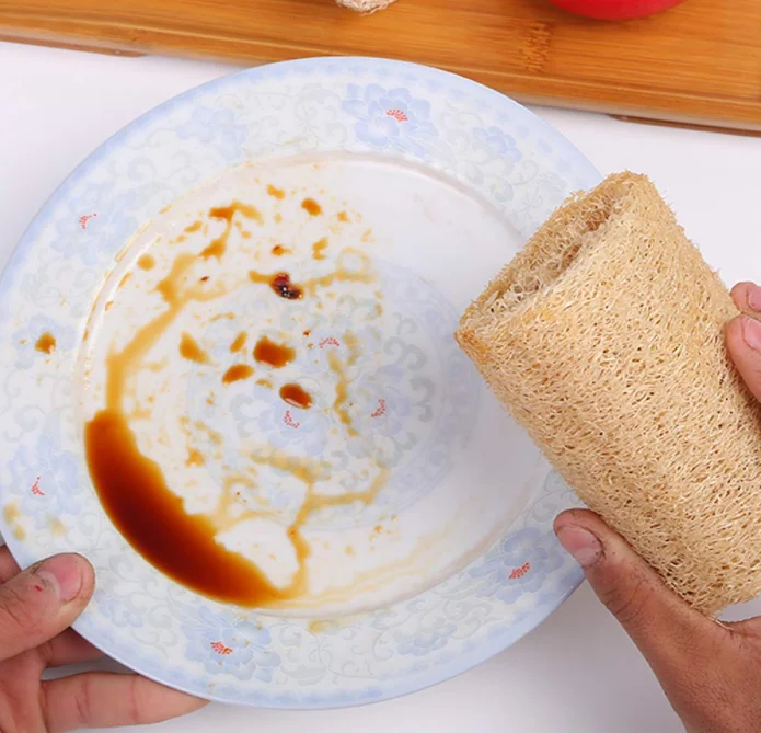 12CM Skin Cleansing Exfoliation Bathing Back Caring Spa Body Shower Puff Scrubber Farm Natural Organic Loofah Sponge