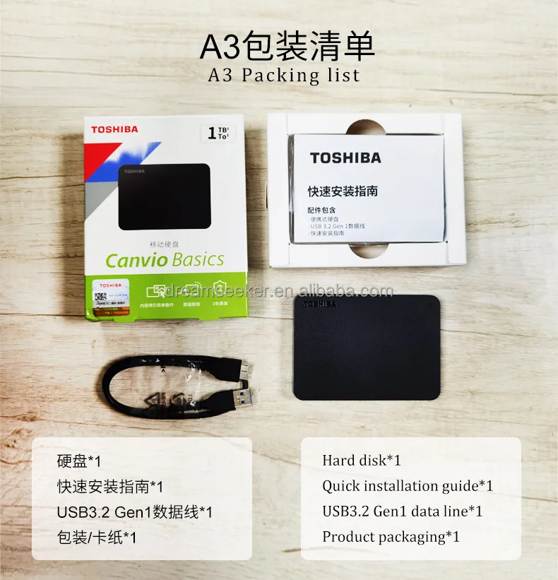 Внешний жесткий диск Toshiba 2 5 дюйма USB 3 0 1 ТБ/2 ТБ/4