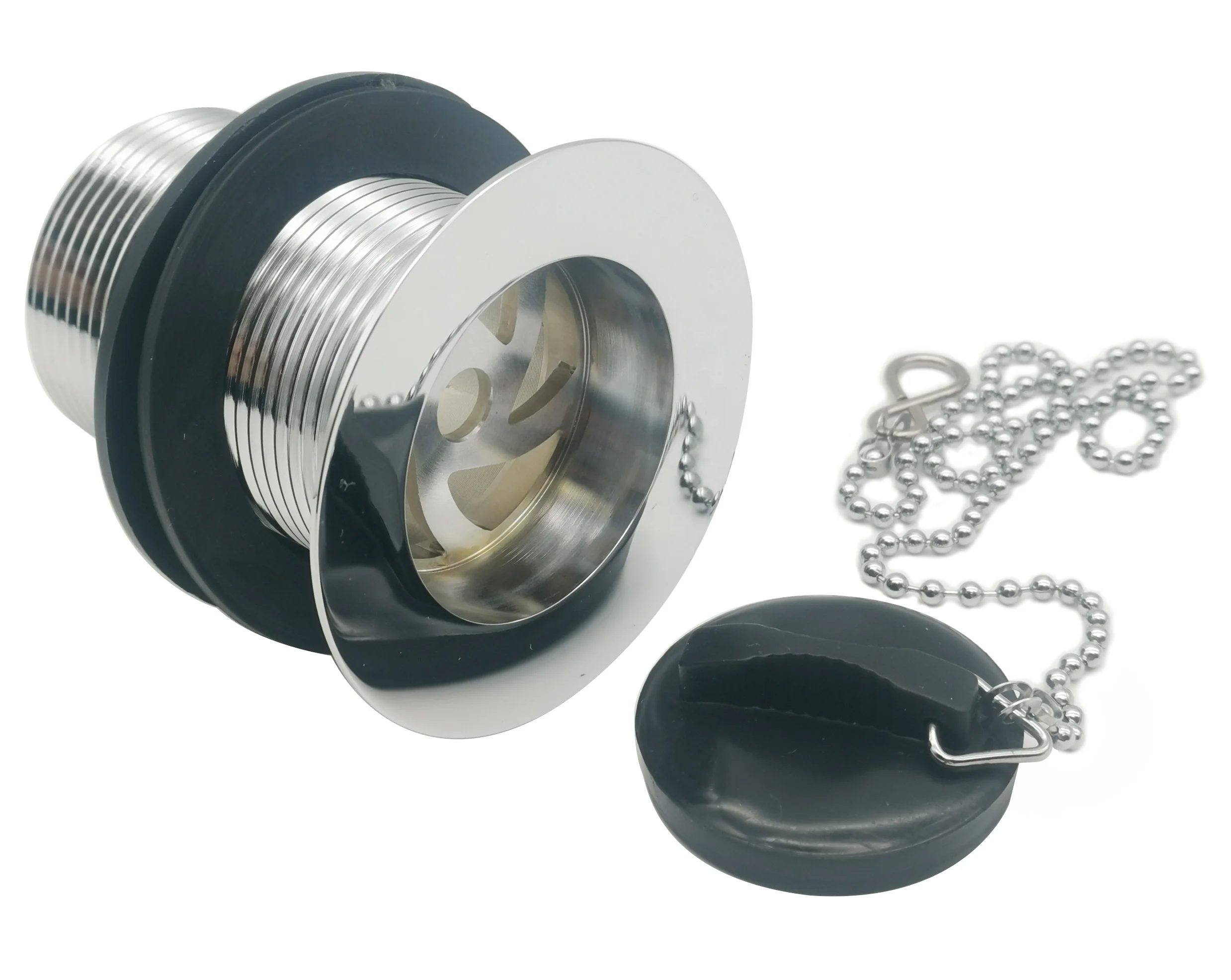 UK Design Brass Basin Drainer Sink  Drain  Washbasin Waste Strainer with Plug