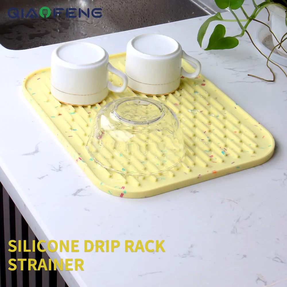 Premium Dish Drain Board Nonslip Pad Dish Drainer Mat Drip Rack Silicone Mat
