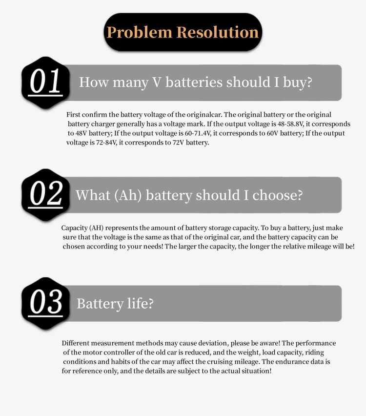 OEM A Grade Cell Batteries Hot 12V 20Ah 6-DZM-20 48v 60v 72v Fast Charging Waterproof Lithium Electric Vehicle Battery