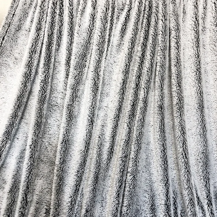 Back side printed soft warm throw fluffy fuzzy plush fleece blanket cobijas