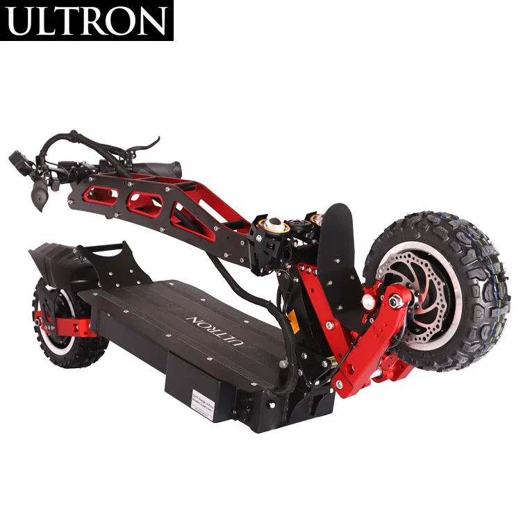 Of ULTRON T128 большой два колеса с двумя двигателями и стоьте вверх электрический самокат с сиденьем для подростков 60V3200W с толстыми покрышками складной Elektroroller