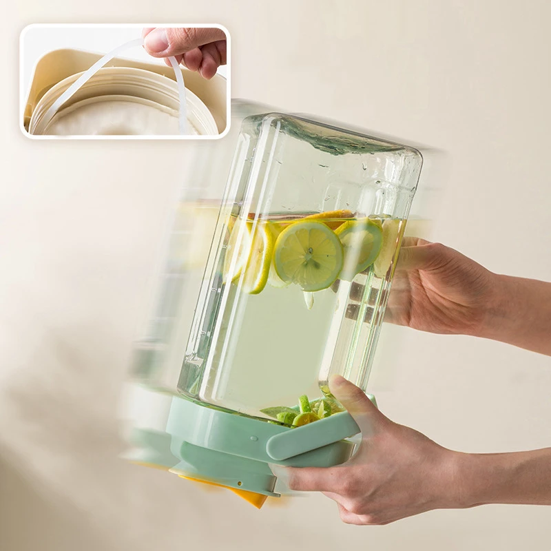 3.5 -4Liters Water Bottle with Faucet Large-capacity Fruit Tea Drinking Bottle Outdoor Camping Sports Kettle Portable Plastic Cu