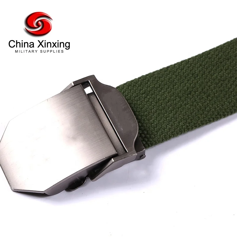 Тактический ремень Xinxing RB10 хлопковый холщовый армейский зеленый с пряжкой из цинкового сплава военный