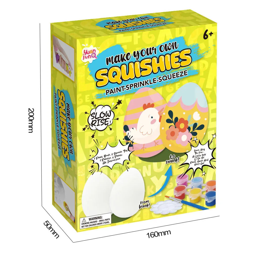 2024 Easter Egg Decorating Kit Slow Rising Toys Coloring Craft Kit DIY Painting Crafts Party Favors