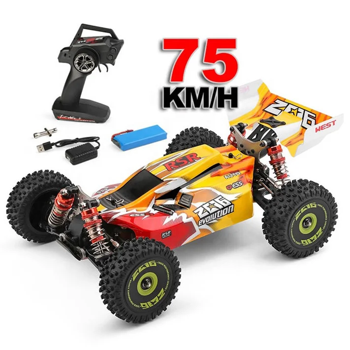 1/14 4WD High Speed RC Buggy Car 2.4G Racing RC Car Vehicle 75km/h Metal Chassis Remote Control Car Toys