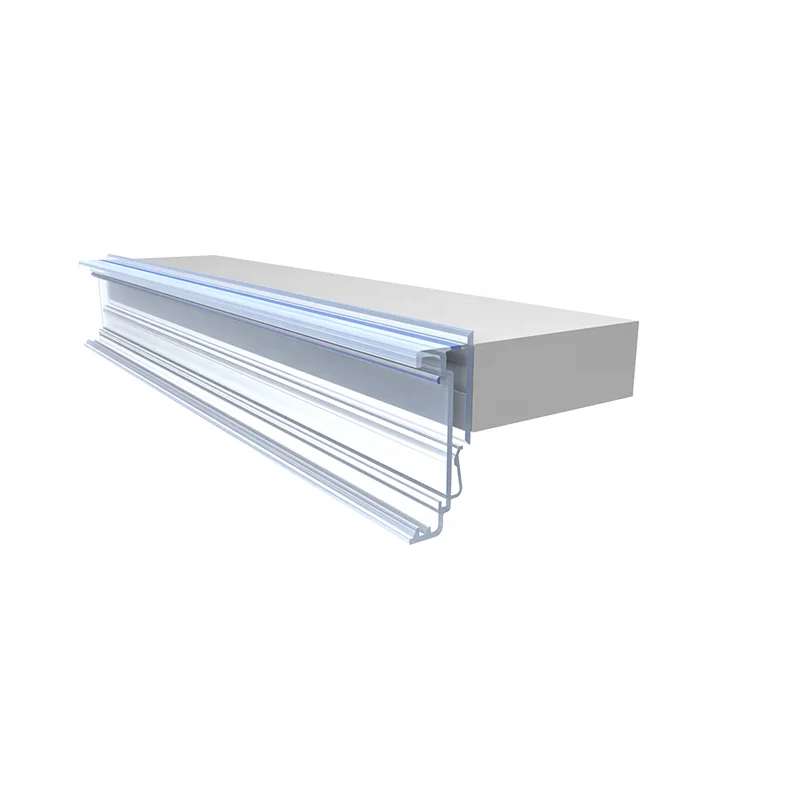 Meethope adhesive or clip in height 30/29/28mm shelves label holder for ESL label on Supermarket shelf edge