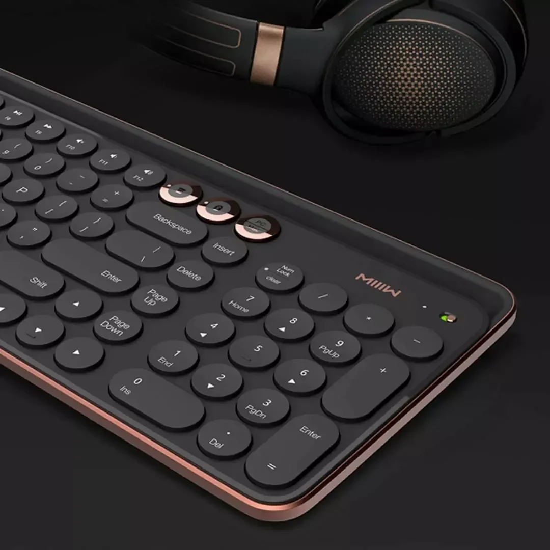 For Windows Mac Android iOS 102 Keys 2.4GHz High Quality Multi System Compatible MIIIW Dual Mode Wireless Keyboard