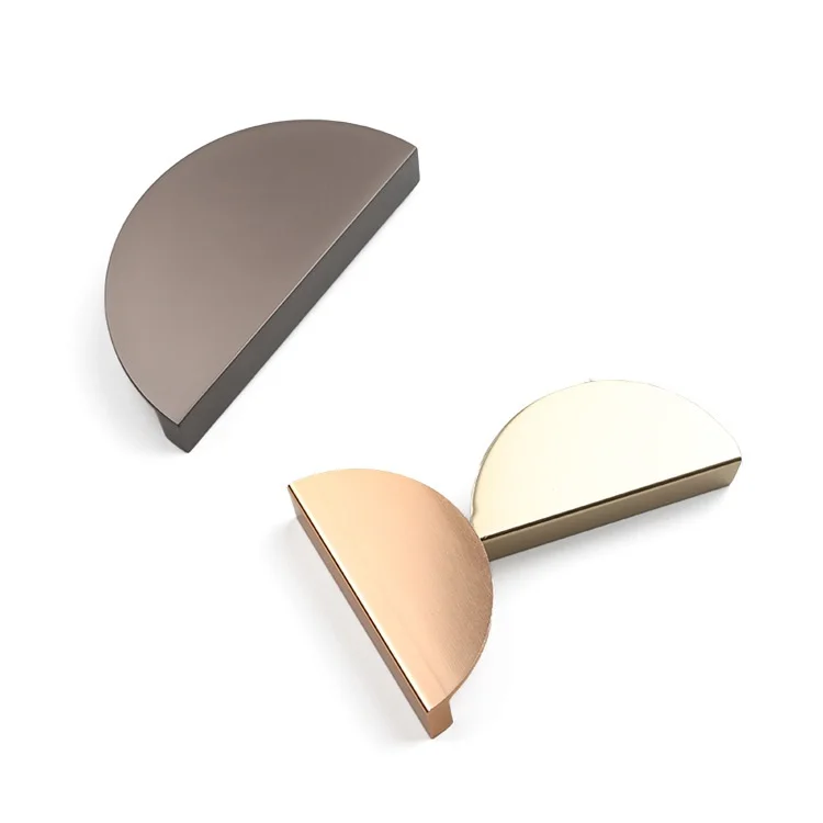 AKADA Aluminum Manufacturers Half Moon Gold Kitchen Drawer Cabinet Pull Bedroom Furniture Handles