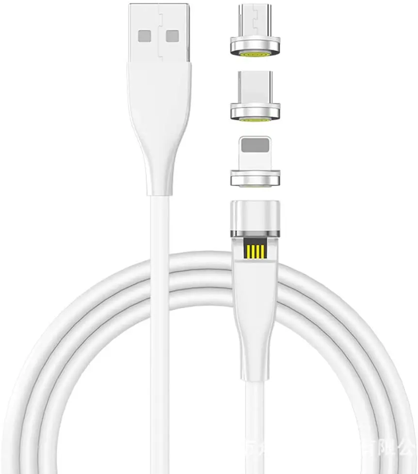 540 Degree Free Rotation Usb Cable 3 In 1 Micro Usb Multi Function Data Transfer Cable Fast Charging Magnetic Charging Cable