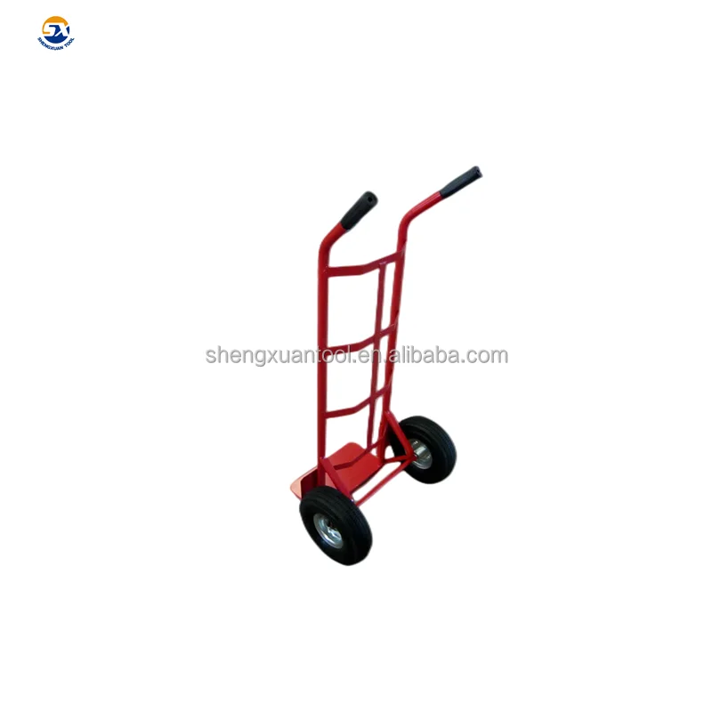 red color metal body middle size  hand trolley with handle