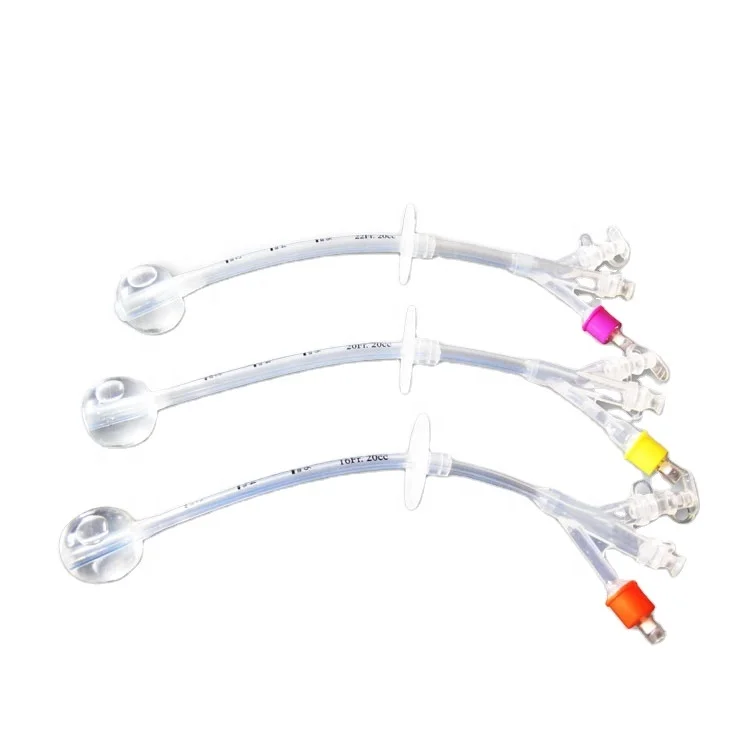 Single use silicone Gastrostomy Tube  X-Ray line supplier Ultra-short catheter design The multi-function connector 12-24F CE ISO