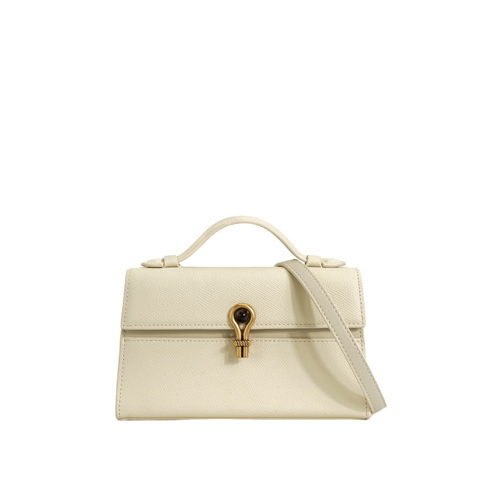 Custom Logo Fashion Simple Genuine Leather Ladies Purse And Handbags Luxury Elegant Shoulder Crossbody Bags For Women