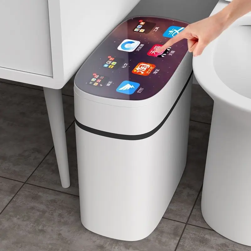 Smart inductive Ashbin automatic home use toilet with lid  narrow paper basket  stool fiber  wholesale