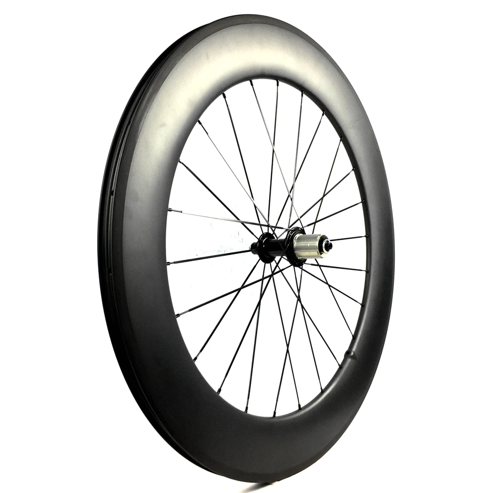 BIKEDOC WR2680V New Trend Dimpled Surface Full Carbon Road Bicycle Wheels 700C 80mm High 26mm Wide U Shape Clincher 80C-25