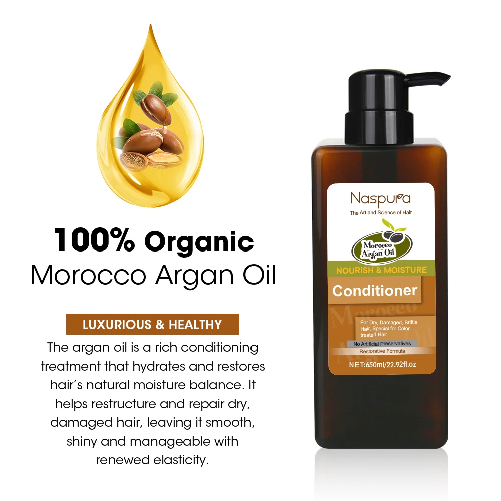 2021 best hot selling natural Organic Treatment Split Ends Anit Frizzy For Broken Chemical Hair Argan Oil Conditioner