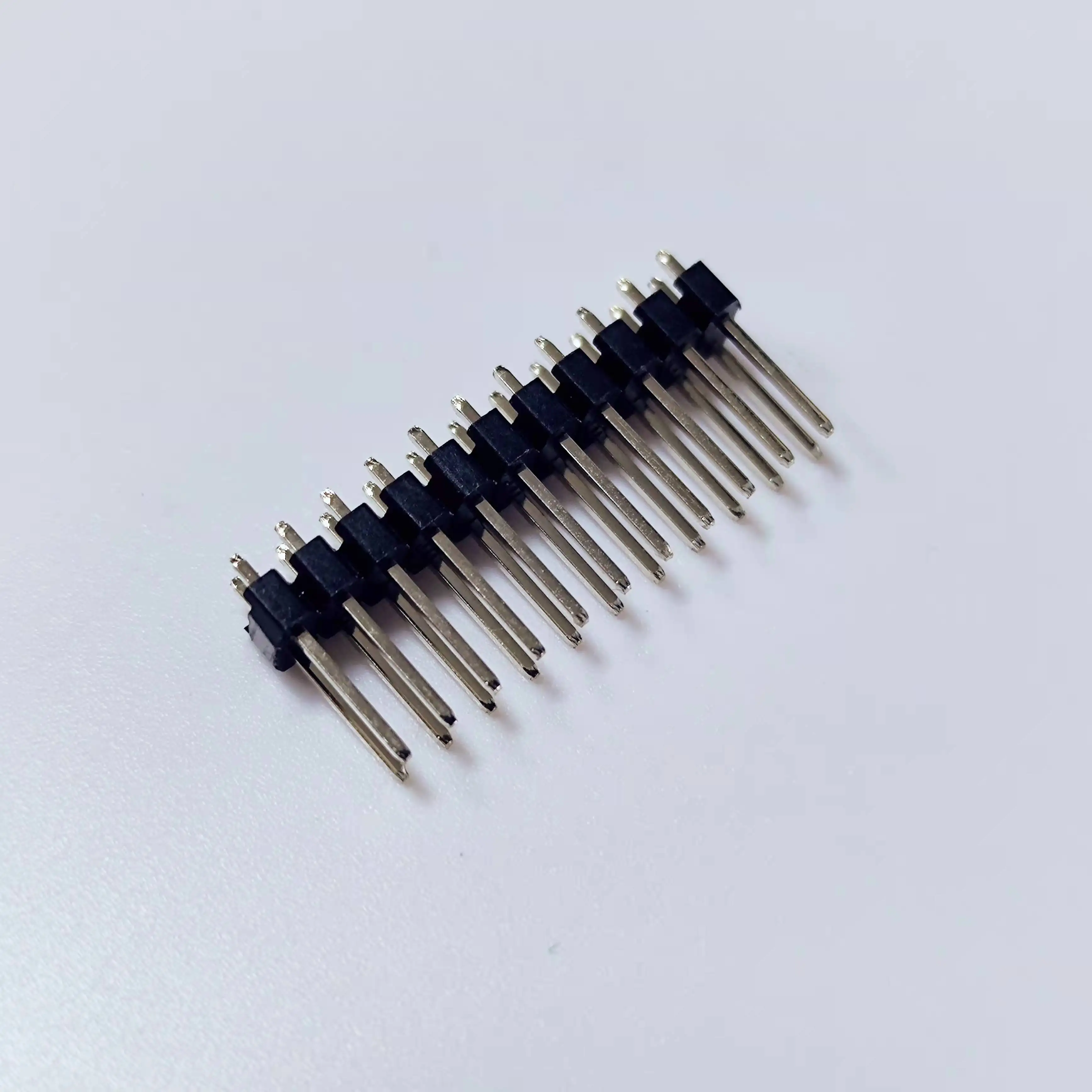 16p Pin Header connector 1.27mm pitch single row double plastic straight type connectors for PCB