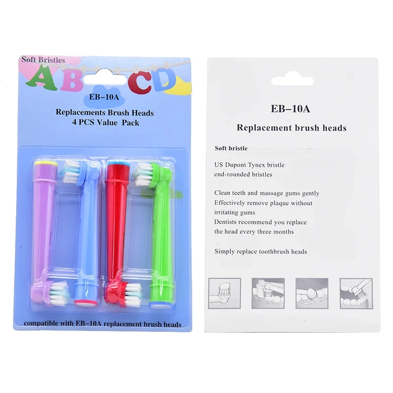 Soft Bristle Kid Toothbrush Head EB-10A Replacement Toothbrush Heads for Children Oral Clean Electric Toothbrush Heads Refill