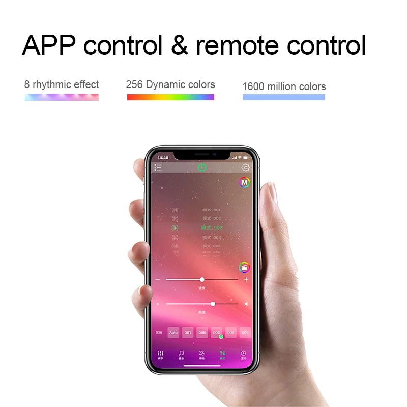 2023 New Arrivals RGB Colorful Light LED Motion Sensor Light Indoor Atmosphere Light