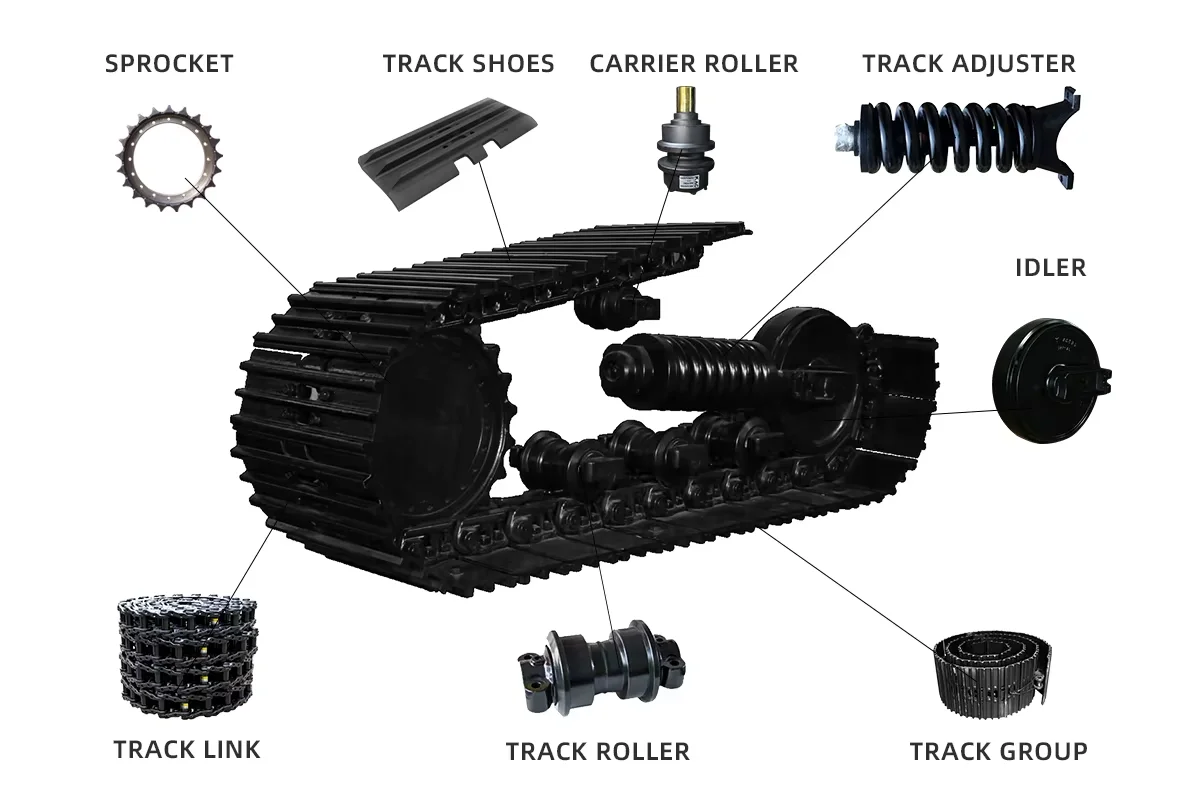 DOOSAN DX55-9 heavy duty Excavator undercarriage components Track Rollers
