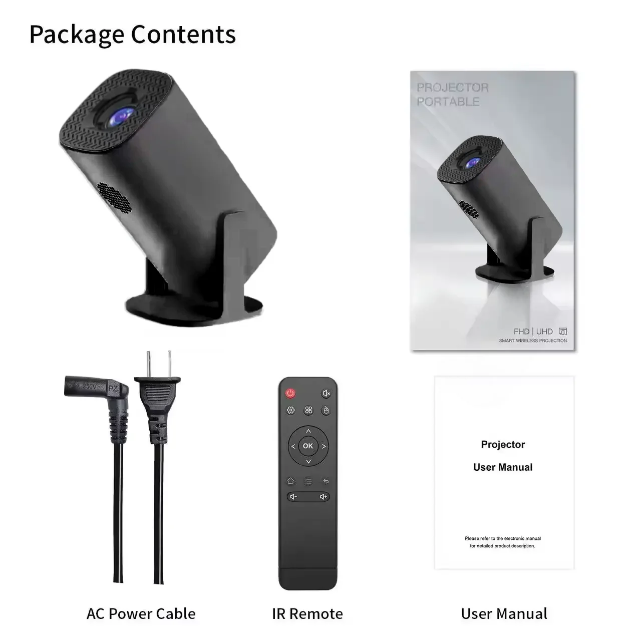 HYX в наличии P30 Android Smart Mini Projector с Wi-Fi Auto keystone вращение на 180 градусов 4K поддерживает домашний фильм