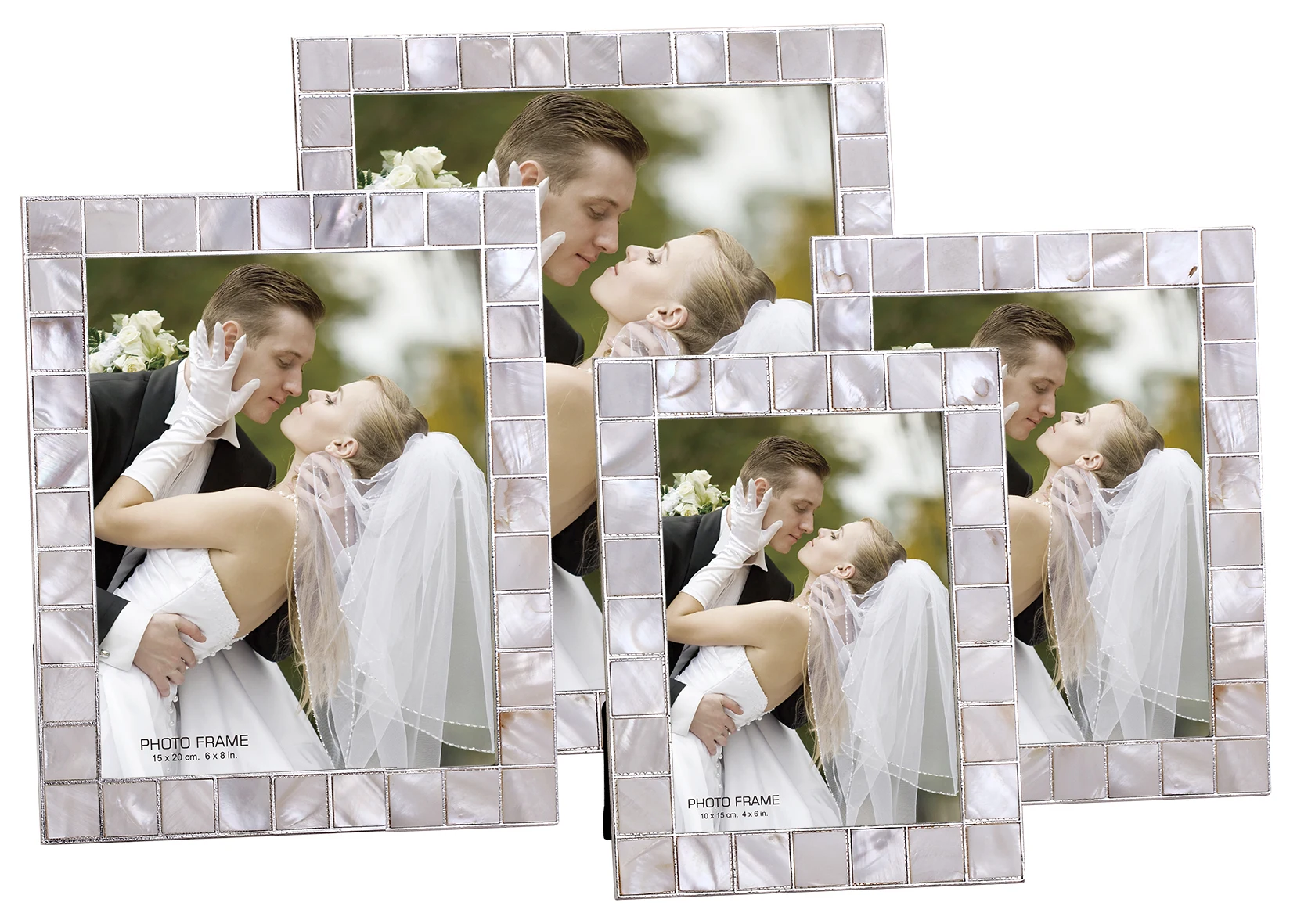 
Natural Handmade Polished Mother of Pearl Photo Frame 