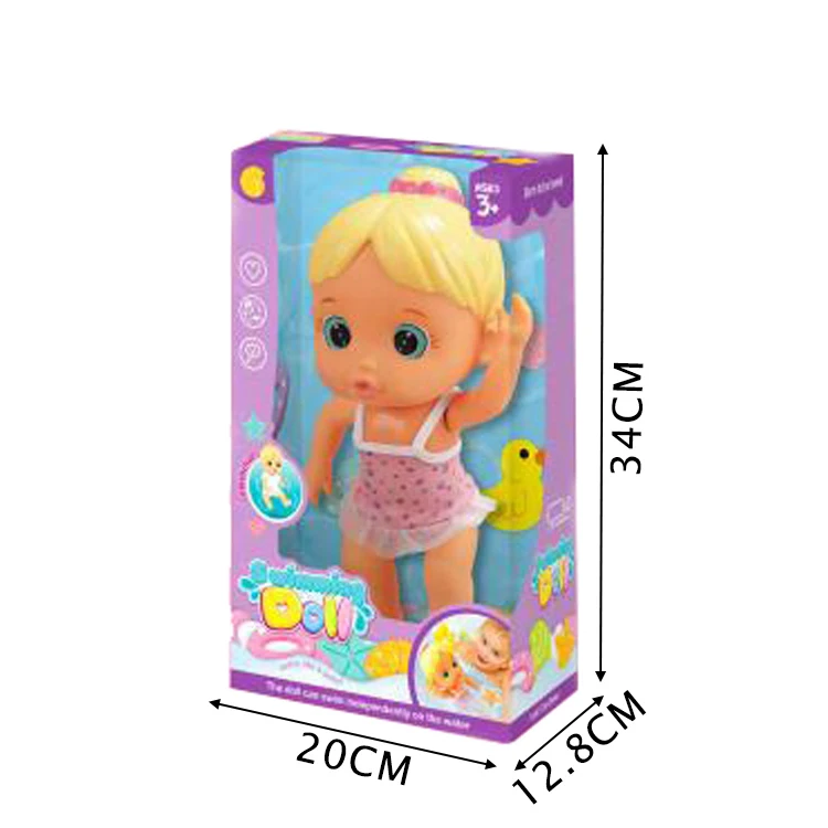 KSF Wholesale Electric Simulation Girl Swim  Floating Doll Toys Swimming Doll For Baby Bathing Play